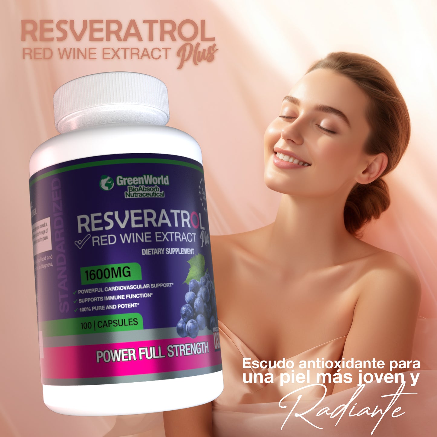 RESVERATROL PRO 2025| ETERNAVITA | 1600 MG.